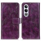 For OnePlus Nord CE4 5G / K12 5G Retro Crazy Horse Texture Leather Phone Case(Purple) - 1