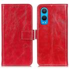 For OnePlus Nord CE4 Lite Retro Crazy Horse Texture Leather Phone Case(Red) - 1