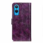 For OnePlus Nord CE4 Lite Retro Crazy Horse Texture Leather Phone Case(Purple) - 3