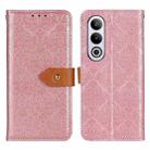 For OnePlus Nord CE4 5G / K12 5G European Floral Embossed Flip Leather Phone Case(Pink) - 1