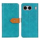 For OnePlus Nord 4 European Floral Embossed Flip Leather Phone Case(Blue) - 1