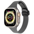 For Apple Watch Ultra 49mm Magnetic Buckle Slim Silicone Watch Band(Starry Grey) - 1