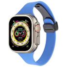 For Apple Watch Ultra 49mm Magnetic Buckle Slim Silicone Watch Band(Royal Blue) - 1