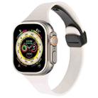 For Apple Watch Ultra 49mm Magnetic Buckle Slim Silicone Watch Band(Starlight) - 1
