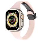 For Apple Watch Ultra 49mm Magnetic Buckle Slim Silicone Watch Band(Pink) - 1