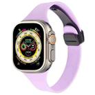 For Apple Watch Ultra 49mm Magnetic Buckle Slim Silicone Watch Band(Lavender) - 1