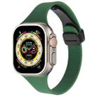 For Apple Watch Ultra 49mm Magnetic Buckle Slim Silicone Watch Band(Alfalfa Grass) - 1