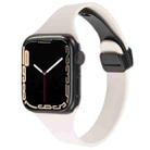 For Apple Watch Series 4 40mm Magnetic Buckle Slim Silicone Watch Band(Starlight) - 1