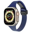 For Apple Watch Ultra 2 49mm Magnetic Buckle Slim Silicone Watch Band(Midnight Blue) - 1