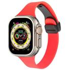 For Apple Watch Ultra 2 49mm Magnetic Buckle Slim Silicone Watch Band(Red) - 1