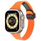 For Apple Watch Ultra 2 49mm Magnetic Buckle Slim Silicone Watch Band(Orange) - 1