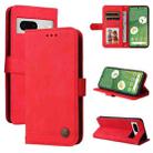 For Google Pixel  7 Skin Feel Life Tree Metal Button Leather Phone Case(Red) - 1