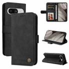 For Google Pixel 8 Skin Feel Life Tree Metal Button Leather Phone Case(Black) - 1