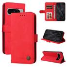 For Google Pixel 8 Pro Skin Feel Life Tree Metal Button Leather Phone Case(Red) - 1