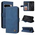 For Google Pixel 8 Pro Skin Feel Life Tree Metal Button Leather Phone Case(Blue) - 1