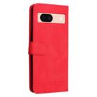 For Google Pixel 8a Skin Feel Life Tree Metal Button Leather Phone Case(Red) - 3