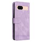 For Google Pixel 8a Skin Feel Life Tree Metal Button Leather Phone Case(Purple) - 3