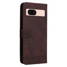 For Google Pixel 8a Skin Feel Life Tree Metal Button Leather Phone Case(Brown) - 3