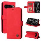 For Google Pixel 9 Pro Skin Feel Life Tree Metal Button Leather Phone Case(Red) - 1