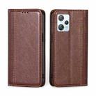 For Blackview A53 / A53 Pro Grid Texture Magnetic Flip Leather Phone Case(Brown) - 1