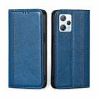 For Blackview A53 / A53 Pro Grid Texture Magnetic Flip Leather Phone Case(Blue) - 1