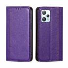 For Blackview A53 / A53 Pro Grid Texture Magnetic Flip Leather Phone Case(Purple) - 1