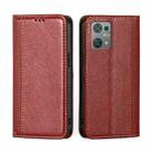 For Blackview Oscal C30 Grid Texture Magnetic Flip Leather Phone Case(Red) - 1