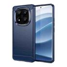 For Redmi Note 14 Pro+ 5G Carbon Fiber Brushed Texture TPU Phone Case(Blue) - 1