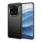 For Redmi Note 14 Pro+ 5G Carbon Fiber Brushed Texture TPU Phone Case(Black) - 1