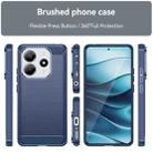 For Redmi Note 14 5G Brushed Texture Carbon Fiber TPU Phone Case(Blue) - 2