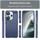 For Redmi Turbo 3 Carbon Fiber Brushed Texture TPU Phone Case(Blue) - 2