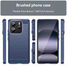 For Redmi Note 14 4G 163.25mm Carbon Fiber Brushed Texture TPU Phone Case(Blue) - 2