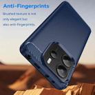For Redmi Note 14 4G 163.25mm Carbon Fiber Brushed Texture TPU Phone Case(Blue) - 3
