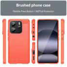 For Redmi Note 14 4G 163.25mm Carbon Fiber Brushed Texture TPU Phone Case(Red) - 2