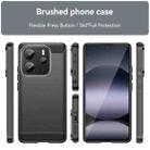 For Redmi Note 14 4G 163.25mm Carbon Fiber Brushed Texture TPU Phone Case(Black) - 2