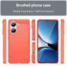 For Redmi Turbo 4 Carbon Fiber Brushed Texture TPU Phone Case(Red) - 2