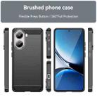 For Redmi Turbo 4 Carbon Fiber Brushed Texture TPU Phone Case(Black) - 2