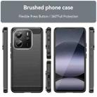 For Redmi Note 14 4G 164.84mm Carbon Fiber Brushed Texture TPU Phone Case(Black) - 2