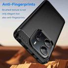 For Redmi Note 14 4G 164.84mm Carbon Fiber Brushed Texture TPU Phone Case(Black) - 3