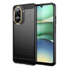 For Redmi A5 4G 173.3mm EU Carbon Fiber Brushed Texture TPU Phone Case(Black) - 1