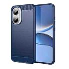 For Redmi Turbo 4 Pro Carbon Fiber Brushed Texture TPU Phone Case(Blue) - 1