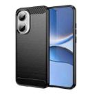 For Redmi Turbo 4 Pro Carbon Fiber Brushed Texture TPU Phone Case(Black) - 1