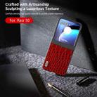 For Motorola Razr 50 ABEEL Genuine Leather Crocodile Pattern Black Edge Phone Case(Red) - 3