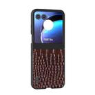 For Motorola Razr 50 ABEEL Genuine Leather Crocodile Pattern Black Edge Phone Case(Coffee) - 2