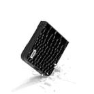 For Motorola Razr 50 Ultra ABEEL Genuine Leather Crocodile Pattern Black Edge Phone Case(Black) - 3
