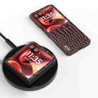 For Motorola Razr 60 Ultra ABEEL Genuine Leather Crocodile Pattern Black Edge Phone Case(Coffee) - 2