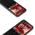 For Motorola Razr 60 Ultra ABEEL Genuine Leather Crocodile Pattern Black Edge Phone Case(Black) - 3