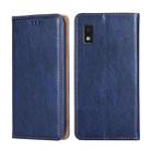 For Sharp Aqous Wish3 Gloss Oil Solid Color Magnetic Leather Phone Case(Blue) - 1