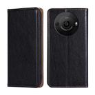 For Sharp Aquos R8 Pro SH-51 Gloss Oil Solid Color Magnetic Leather Phone Case(Black) - 1