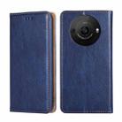 For Sharp Aquos R8 Pro SH-51 Gloss Oil Solid Color Magnetic Leather Phone Case(Blue) - 1